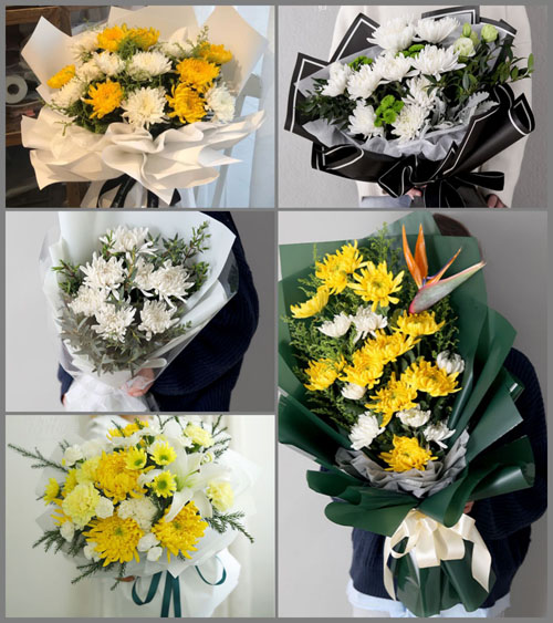 山东莱芜莱城区牛泉镇北白塔村白事花束代送